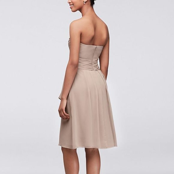 bridesmaids dress short crinkle chiffon wisteria - Picture 6 of 6